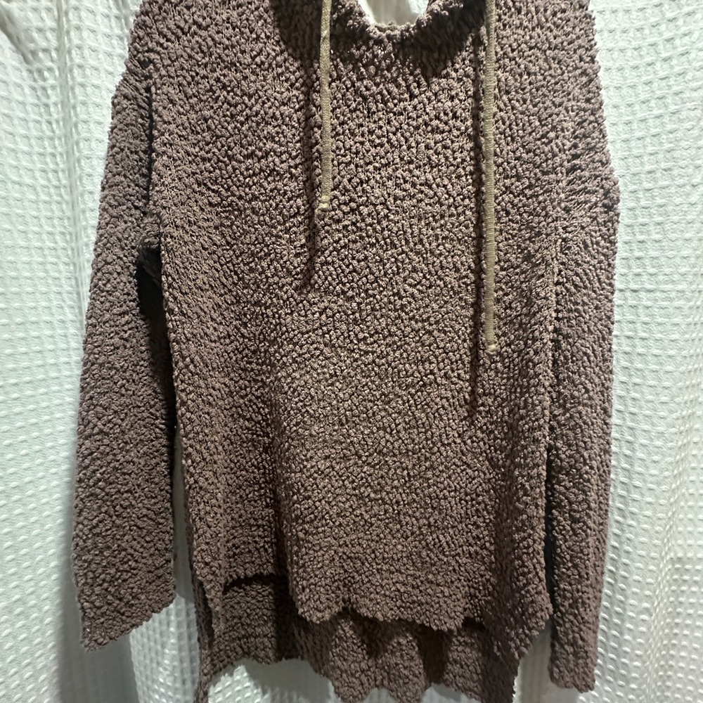 Listicle Brown Hoody - Soft Plush Texture